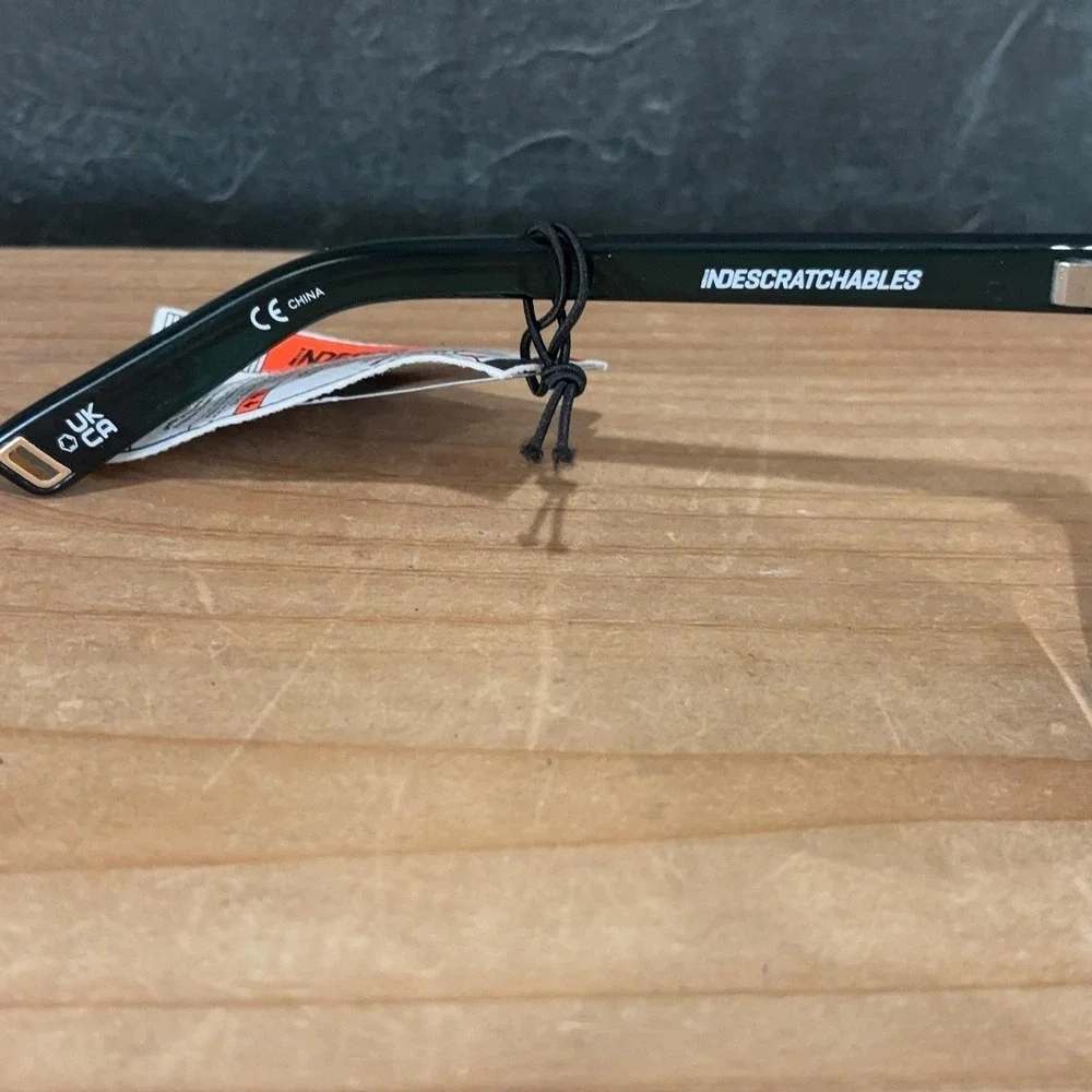Indescratchables Sunglasses Unisex Green Round Renew‎ 01 004 Forest Tinted NWT